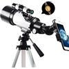 RENYUEH Telescopio, telescopio rifrattore professionale - lunghezza focale 700 mm, telescopi per adulti, astronomia, con robusto treppiede in acciaio