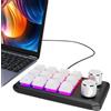 Nuyhgtr Tastiera meccanica a 1 mano, tastiera da gioco a 12 tasti - Tastiera portatile fai-da-te con pulsanti | Attrezzatura da gioco con tastiera USB, per PC per laboratorio e giochi