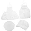 GARIOUANS 2 Set Grembiuli e Cappelli Chef per Mesi con Tasca Abbigliamento Cucina per Fotografia e Giochi di Ruolo Costume Cucina Sicuro e Facile da Pulire