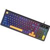 Vroomoto Tastiera Meccanica con Colori Vivaci, Retroilluminazione a Tre Colori, Tempi di Risposta Rapidi, Layout Compatto, Compatibile con, MacOS (Nera)
