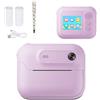 Sxhlseller Camera di Stampa Istantanea per Bambini, 48 MP 1080p HD Kids Digital Camera 6x Zoom, Toddler Instant Cam Stampa Foto con Gioco MP3 per Regali di Compleanno di Natale (Purp)