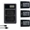 CQJFCYBRA NP-FZ100 NPFZ100 NP FZ100 Batteria + Caricabatterie Doppio LED, Compatibile For Sony, For NP-FZ100, BC-QZ1, Sony A9, A7R III, A7 III, ILCE-9