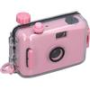 MENDUNER Fotocamera a Pellicola Riutilizzabile da 35 Mm con Custodia Impermeabile per Snorkeling, Obiettivo 28 Mm F/9, Otturatore 1/100s, Fotografia Vintage (rosa chiaro)