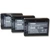 vhbw 3 x Batteria vhbw 600mAh compatibile con Videocamera Fotocamera Sony DCR-SX65E, DCR-SX85, DCR-SX85E, DCR-SX85ES, HDR-CX130, HDR-CX130E, HDR-CX130EB