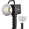 Andoer Luce video a LED portatile, 45 W, luce video COB 2800 K - 6800 K, dimmerabile, per studio con maniglia, diffusore riflettore per fotografia vlog live streaming, 9 effetti di luce scenica
