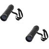 Mikikit 2pezzi Monocolo Tascabile Telescopio Monotubo Per Escursioni e Campeggio Multi-coated Design Compatto e Colore Nero