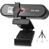 Wdfnexalai Webcam per computer con messa a fuoco automatica HD USB online regolabile per PC con microfono cablato di ricambio webcam esterna videocamera nera 2K