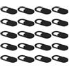 Generico 3/5/10/20 Pz Webcam Cover Laptop Fotocamera Cover Slider Telefono Antispy per iPad PC Macbook Tablet lenti Privacy Sticker (20 pezzi - nero)