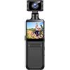 Knoruley Fotocamera Digitale Tascabile 4G Fotocamera A 180 Gradi Fotocamera A 360 Gradi Fotocamera per Bicicletta Registratore Portatile Registratore per Auto Memoria
