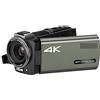 LEPREM Videocamera per vlogging 4K Videocamera Videocamera Videocamera in diretta streaming, fotocamera Vlogging digitale, AX60 3.5 Touch Screen 12x Optical Zoom 4K Professional Camcorder Vlog Adatto per l