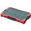 QBRICK SYSTEM Cassetta Attrezzi Vuota Porta PRO Organizer 100 MFI RED Ultra HD Cassetta Assortita Scatola Di Ordinamento Per Viti Rosso 460 x 310 x 105 mm