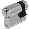 Yale Mezzo Cilindro Europeo di sicurezza standard per serratura YC052KD401003N1 Nichelato, 40/10mm, 3 Chiavi