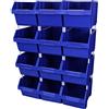 Monster Racking MonsterShop - 12 Contenitori a Bocca di Lupo in Plastica per Magazzino, Garage e Officina 26cm x 28cm x 42,5cm