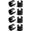 bricoleva.it Set 8 Piedini per Sedia a Pinza con Perno, Supporto Piede Resistente, per Tubi Tondi, Clip di Fissaggio Stabile, Base Affidabile, per Fissaggio della Scocca/Sedia, Nero Ø 18-20 mm.