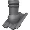 Parotec Camino di ventilazione DN 125 mm - altezza 325 mm - ventilatore passivo per tegole CREATON HEIDELBERGER - ventilazione del tetto | mattone di ventilazione - RAL 7024 grigio grafite