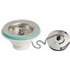 Aquabad Piletta con tappo per lavabo Aquabad® | Omnires® Click-Clack, Push-Up | Colore: Cromato | Tappo: Rettangolari, piegato