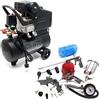 Wiltec Compressore da 24 litri con set di 13 accessori pistola di soffiaggio pistola spruzzo