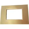 TOT ELECTRIC Placche compatibili con bticino living light AIR placca rigida filo muro quadra per supporti LN4703C (4 Posti, T7 - Oro Spazzolato)