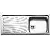 Apell Lavello 1 Vasca con Gocciolatoio Sx 116 cm Acciaio TO1161ILBC Serie Torino