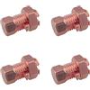 Ruiwaer 4PCS Split Bolt Connettore Morsetti di messa a terra in rame Connettore bullone spaccato resistenza superiore per completare l'incollaggio a terra a fili nudi TJ-16