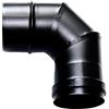 MBM Curva 90 canna fumaria DN 80 smaltato verniciatosmaltato 600 gradi stufa pellet tubo nero CE Made in Italy