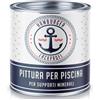 Hamburger Lack-Profi Pittura per piscina bicomponente lucido blu cobalto RAL 5013 blu per GFK plastica poliestere kit pittura per piscina rivestimento per vernice subacquea (1 L) Hamburger Lack-Profi