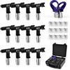 Airless SJG Set di punte spray Airless, 12 punte spray reversibili e 1 sedile ugello con scatola portaoggetti, parti di vernice spray airless per edifici domestici (109, 111, 209, 211, 311, 315, 411, 415, 515,