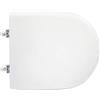 Dianhydro Sedile wc per sanitosco vaso free chiuso forma 7 bianco - cerniere a passanti