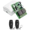Asuinxurr Interruttore 433 MHz Relè fili, modulo a 2 canali, trasmettitore RF, DC 5 V, 12 V, 24 V, 30 V, per porta del garage, durevole, facile da installare