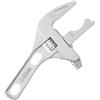 QKDS Chiave regolabile, 6-70 mm, apertura grande, manico corto, ganascia larga, in lega di alluminio, chiavi idrauliche, mini chiave per bagno, lavabo, smontaggio dado tubo (argento)