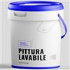 FORTUNATO Pittura Lavabile Elevata Copertura Opaca Bianca Muri Soffitti Interni Antimacchia Bianco Made in Italy (Litri 4)