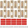 TopHomer Confezione da 8 chiusure magnetiche per porte, ultra sottili, adesive, per armadietti, cassetti, armadi, porte scorrevoli (giallo antico)