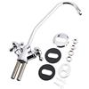 CHICIRIS Rubinetto per purificazione dell'acqua a collo d'oca a doppia valvola, 1/4 '' Cucina in lega di zinco Rubinetto a doppia testa Rubinetto Chrome Osmosi inversa Filtro per acqua potabile