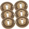 POPETPOP Placca Copri Chiave 6 Pezzi Vintage Rotonda in Lega di Zinco Decorazione Versatile ed Elegante per Serrature di Mobili e Cassetti in Casa