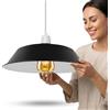 LEDSone Paralume a sospensione retrò da 36 cm di facile installazione, paralume per lampada a sospensione, paralume per interni di vario tipo, paralume in metallo in stile industriale loft