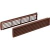 Gedotec Griglia di ventilazione | 457 x 92 mm | 1 pezzo | Griglia della porta in plastica ABS noce | Ventilazione della porta per porte di spessore 35-40 mm | Griglia di ventilazione angolare