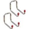 Gedotec Supporto da Parete DUO - Gancio in Acciaio Zincato | 2 Ganci per Dispositivi Lunghezza 173 mm | Gancio Multiuso in Metallo Con Materiale di Fissaggio
