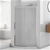 Inbagno Porta doccia per nicchia 150 cm vetro stampato H 195 cm, anta scorrevole con installazione reversibile e profilo cromato, Tay