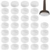 UFURMATE 32 piedini rotondi in plastica per sedie e sedie, in ferro, antigraffio, per proteggere i pavimenti (trasparente)