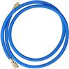 M SHOP ITALIA Tubo Frusta Flessibile per ricarica Gas Refrigerante 1/4" sae x 1500 mm Con Depressore R22/R134a/R404 R12/R407C/R600/R290 (Blu)