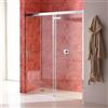 Kiamami Valentina | Porta Doccia Nicchia 120 cm Salvaspazio con Anta Fissa Destra e Scorrevole Sinistra in Cristallo Temperato 6 mm, Profili Cromo, Chiusura Antigoccia, Collezione Dream