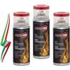 Generico SET 3 BOMBOLETTE DI VERNICE SMALTO SPRAY AD ALTA TEMPERATURA ROSSO FRENI 400ml MADE IN ITALY