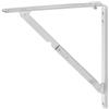 GedoTec Estensione da tavolo pieghevole per console pieghevole con blocco H2036 | 400 x 400 x 29 mm | acciaio rivestito di colore bianco | guarnizione pieghevole portata 50 kg | Marchio di qualità per