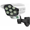 Generic Telecamera finta con pannello solare e sensore di movimento sicurezza, antifurto, ladri 77 led faretto luce