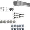 EVOTRADE Kit di Ferramenta FOLDING per Armadi o Nicchie a Muro Pieghevoli con 2 Ante Max 50Kg e Spessore Max 30mm - Kit 1 Binario da 2 Metri, Cerniere Collo Zero e Gruppo Carrello, Chiusura Soft