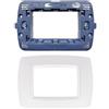 Di Tutto Per Tutti® Set 2 pezzi Placca 3 posti E Supporto 3 posti Living Light Compatibile | Per Interruttori Luce E Prese (Bianco)