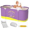 Generic Vasca da bagno per doccia - Vasca da bagno per ghiaccio | Vasca da bagno pieghevole per adulti Vasca da bagno portatile in PVC Secchio Spa Vasca da bagno doccia | 110 x 60 x 50 cm Vasca da bagno