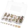 QUARKZMAN 90 Pcs Fascette Per Tubi Carburante Fascette A Molla Tubi, 9 Dimensioni 6-16mm Fascette Tubi Silicone A Vuoto Dell'acqua Fascette Pressione Kit Assortimento, Colore Zincatura