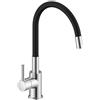 mamon MISCELATORE MONOCOMANDO LAVELLO MOD. SNAKE CANNA IN GOMMA FLESSIBILE NERO