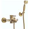 HomeLava Rubinetto per vasca da bagno con doccetta, Set miscelatore monocomando per vasca da bagno, Antico, Ottone